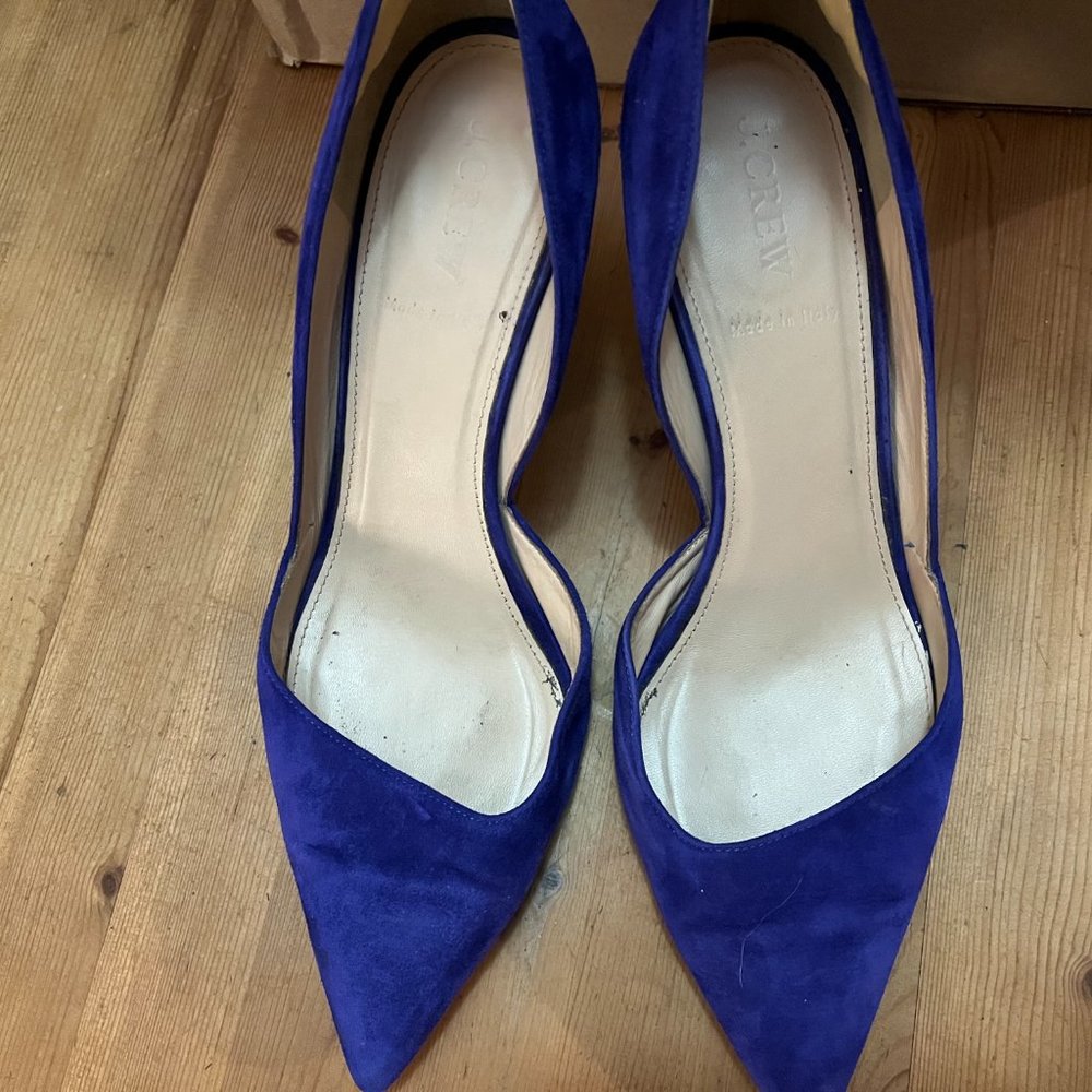 J Crew D'Orsay Suede Pump Size 9.5